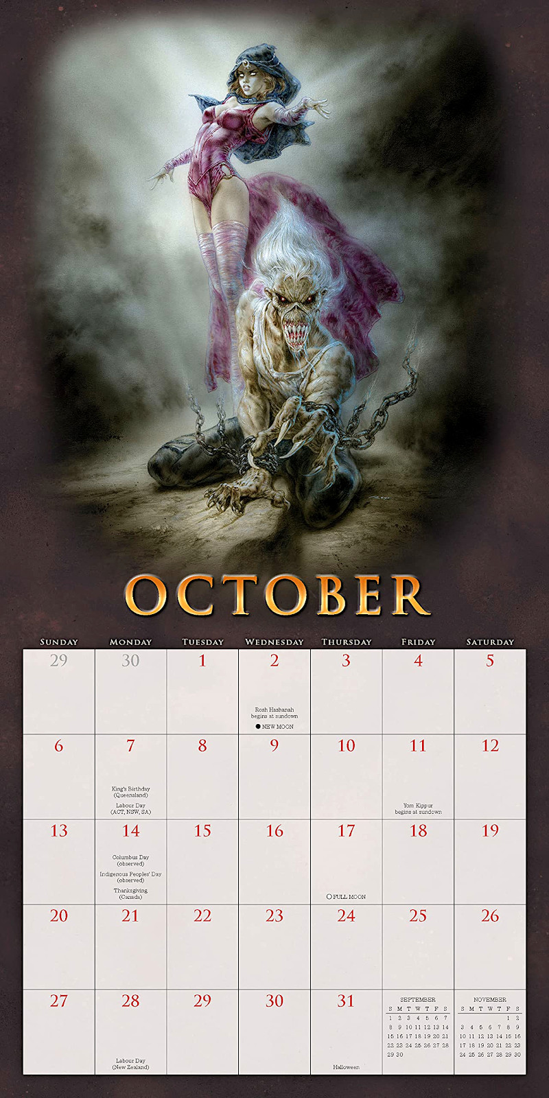 FANTASY ART OF ROYO - OFFICIAL 2024 CALENDAR