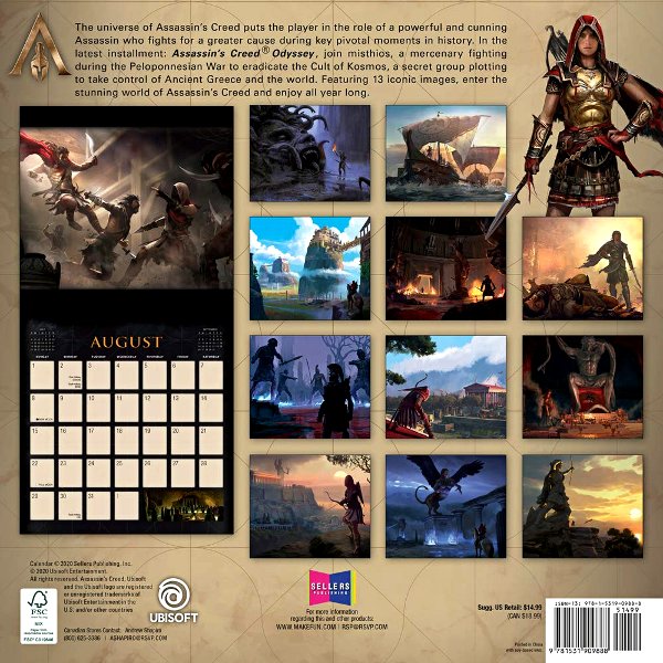 ASSASSIN'S CREED ODYSSEY 2021 CALENDAR