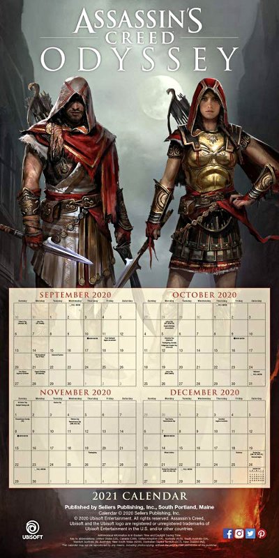 ASSASSIN'S CREED ODYSSEY 2021 CALENDAR